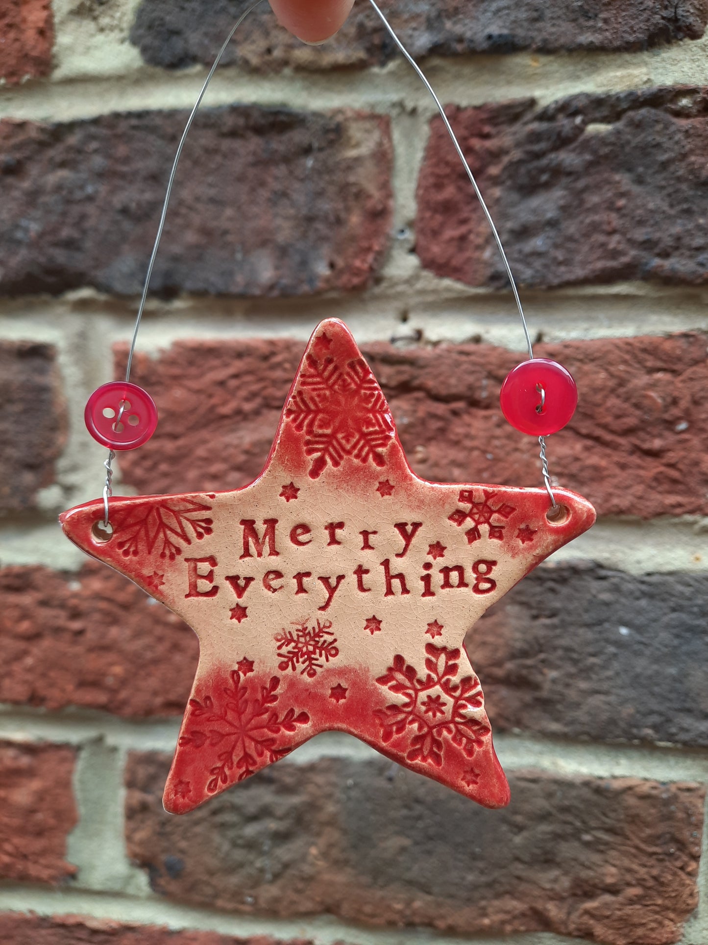 'Merry Everything' Ceramic Star