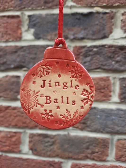 'Jingle Balls' Ceramic bauble