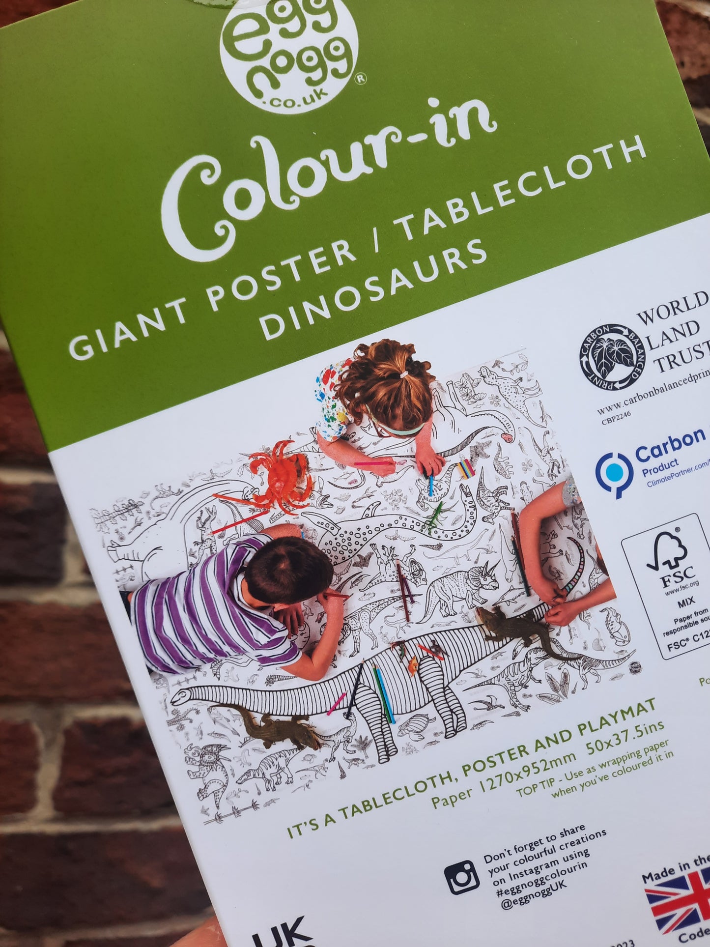 Dinosaurs Colour-In Giant Poster/Table Cloth