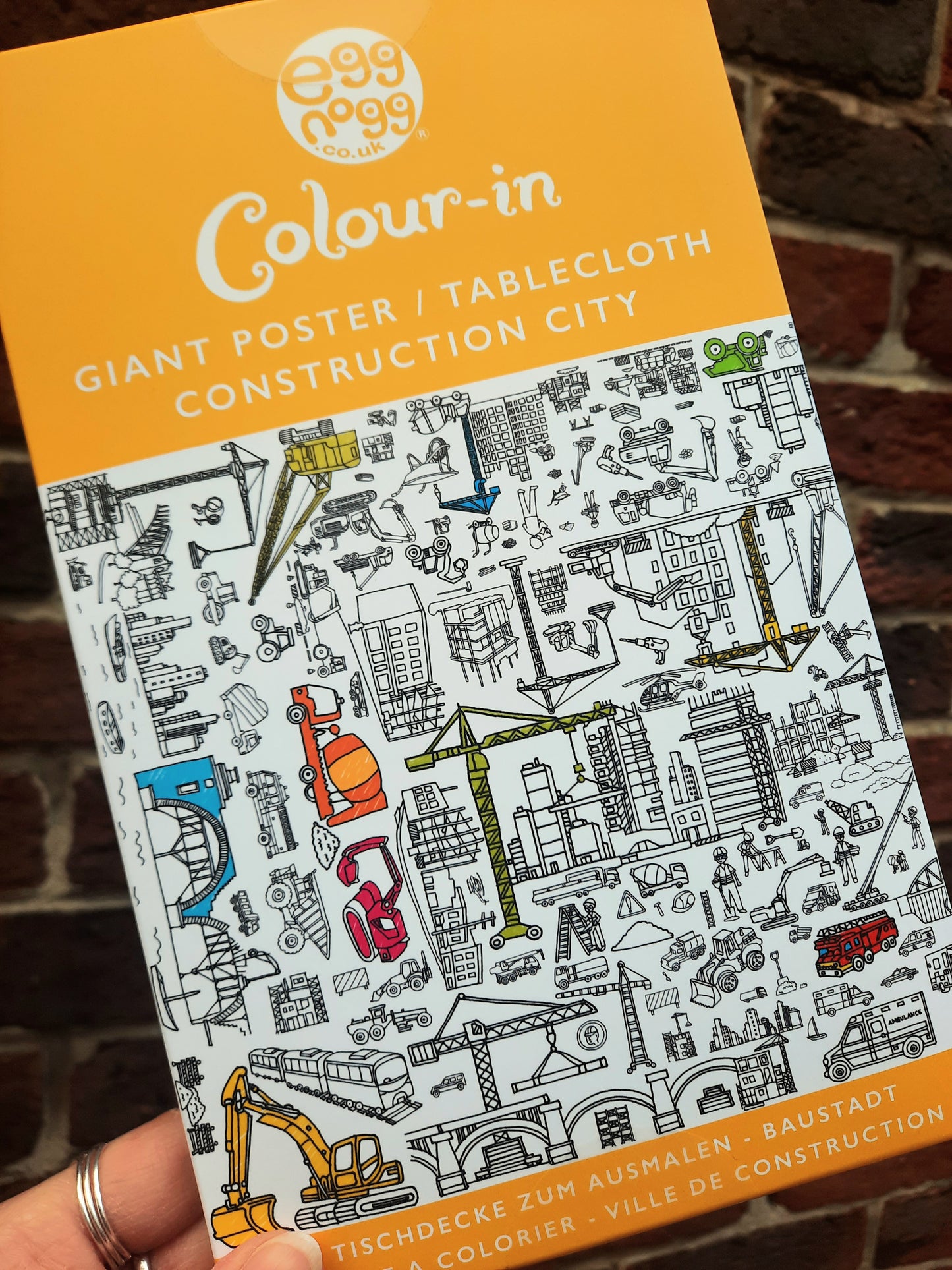 Construction City Colour-In Giant Poster/Table Cloth