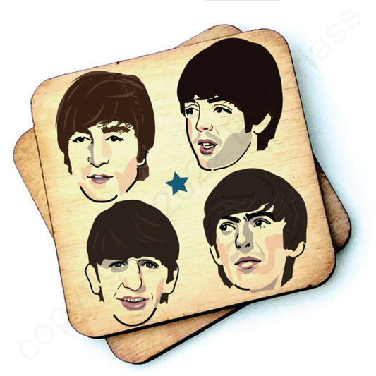 The Beatles Wooden Coaster