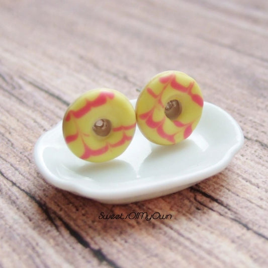 Party Ring Biscuit Stud Earrings