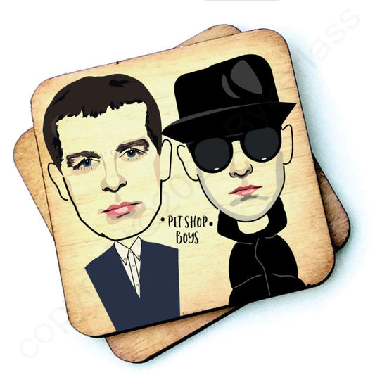 The Pet Shop Boys Wooden Coaster