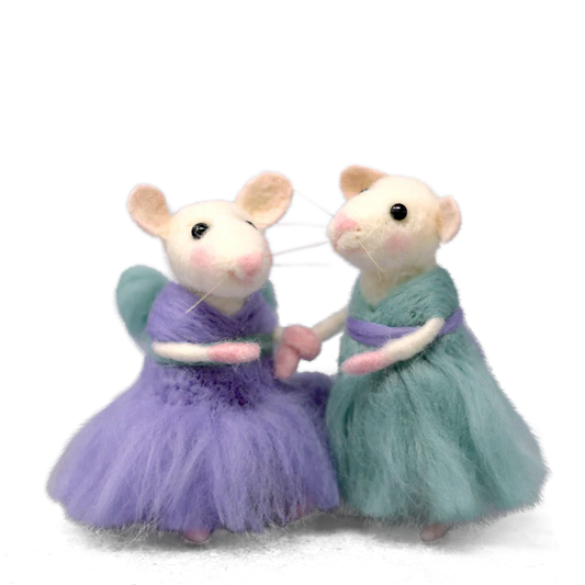 Poppy And Daisy Mice Needle Felting Kit
