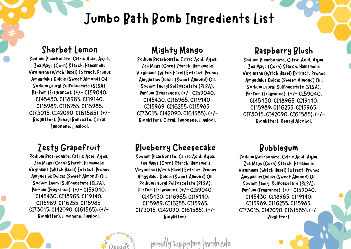 Jumbo Bath Bombs - 3 FOR £10