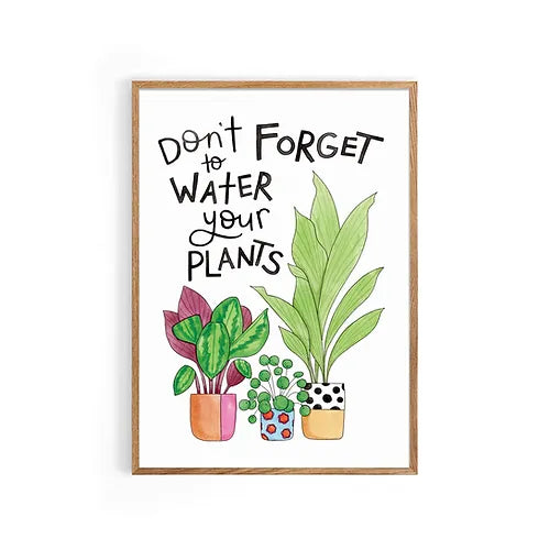 Don't Forget To Water Your Plants A4 Print