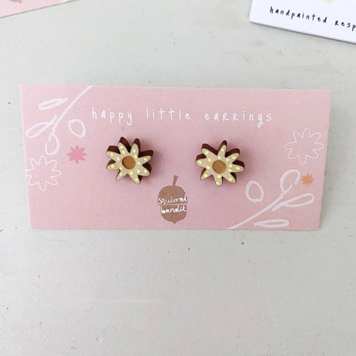Neon Spot Flower Earrings