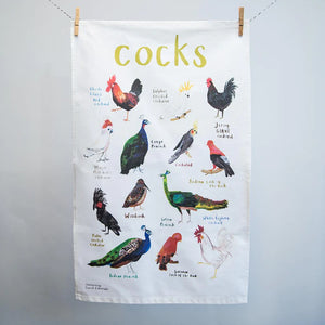 Cocks Cotton Tea Towel