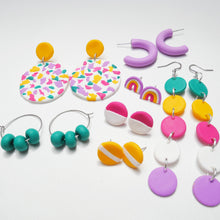 Load image into Gallery viewer, Create, Bake and Make Polymer Clay Earrings Kit - Summer Brights
