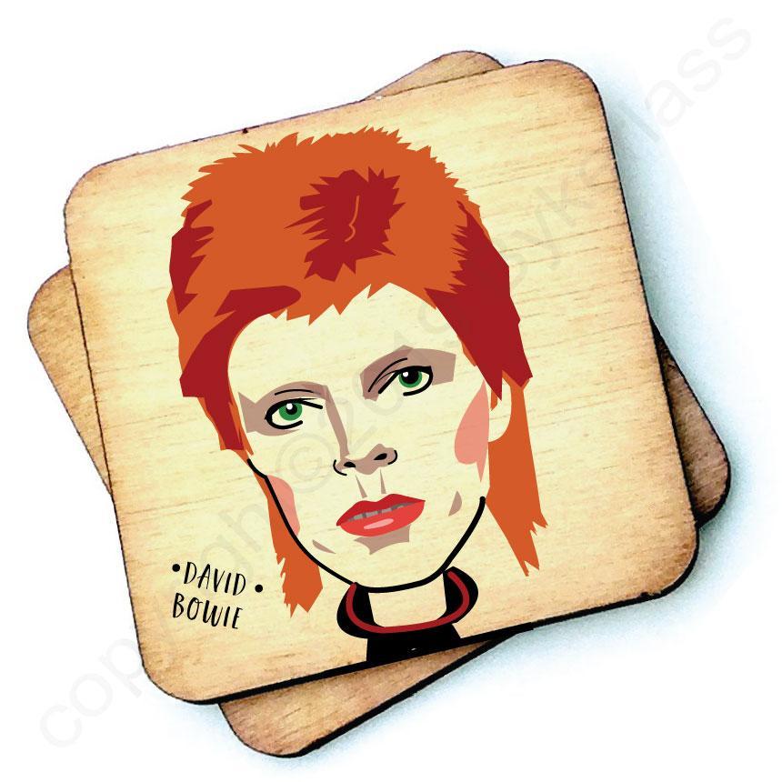 David Bowie Wooden Coaster