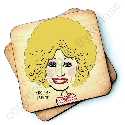 Dolly Parton Wooden Coaster