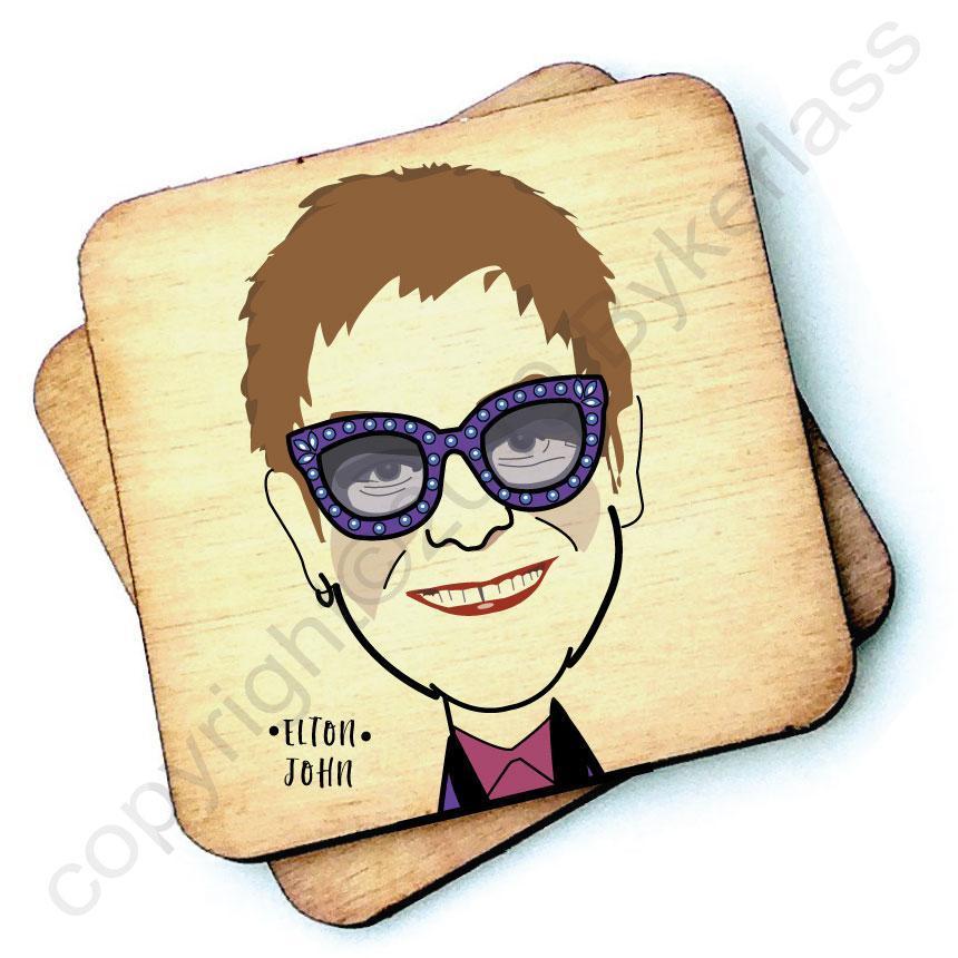 Elton John Wooden Coaster