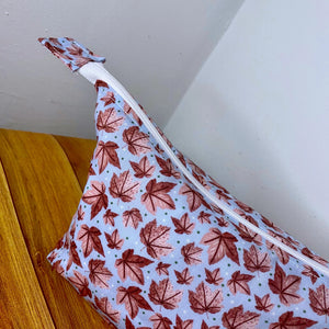 Pink Leafy Print Make Up Bag
