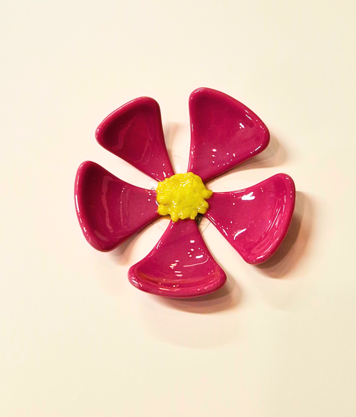 Petunia Flower Glass Trinket Dish