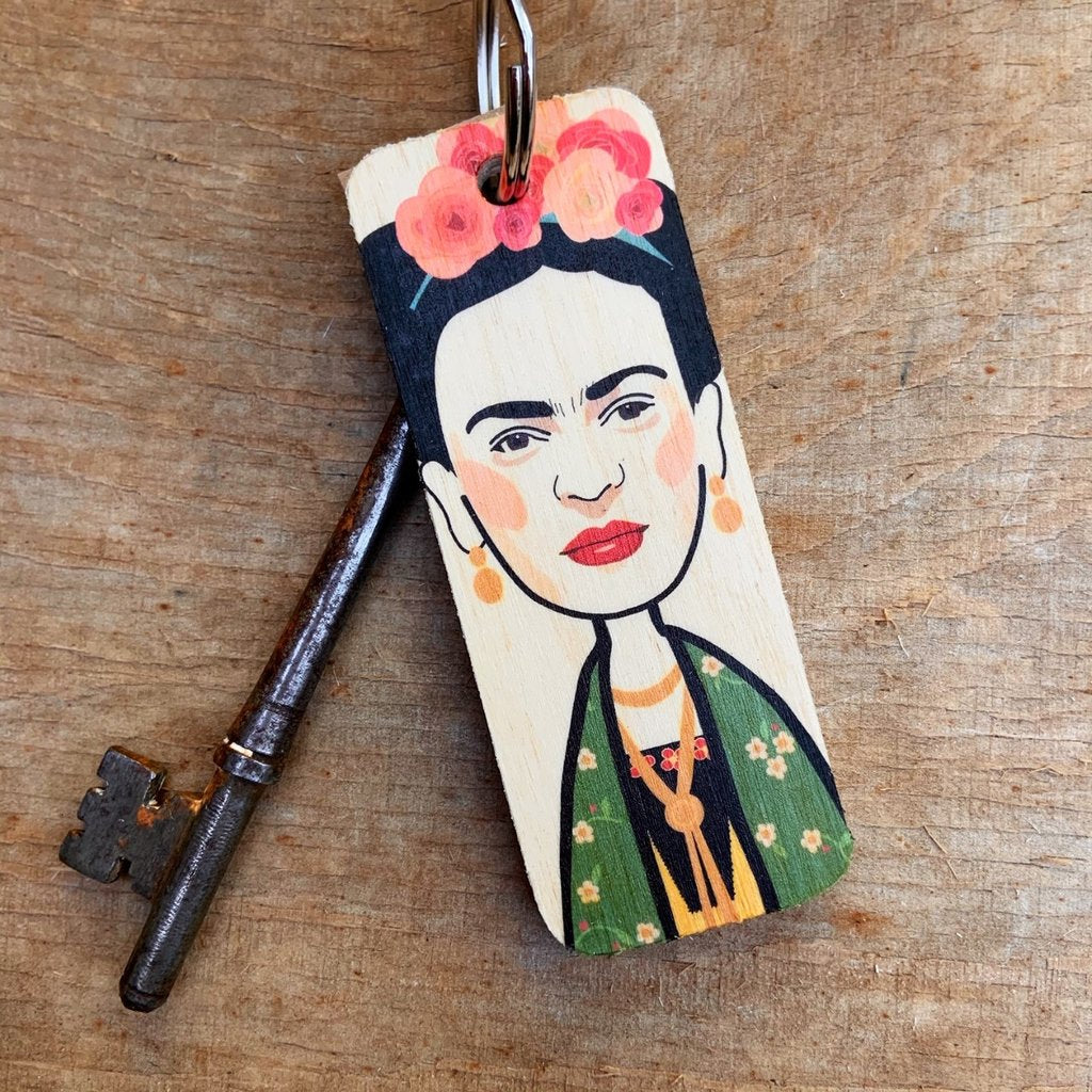 Frida Kahlo Wooden Keyring