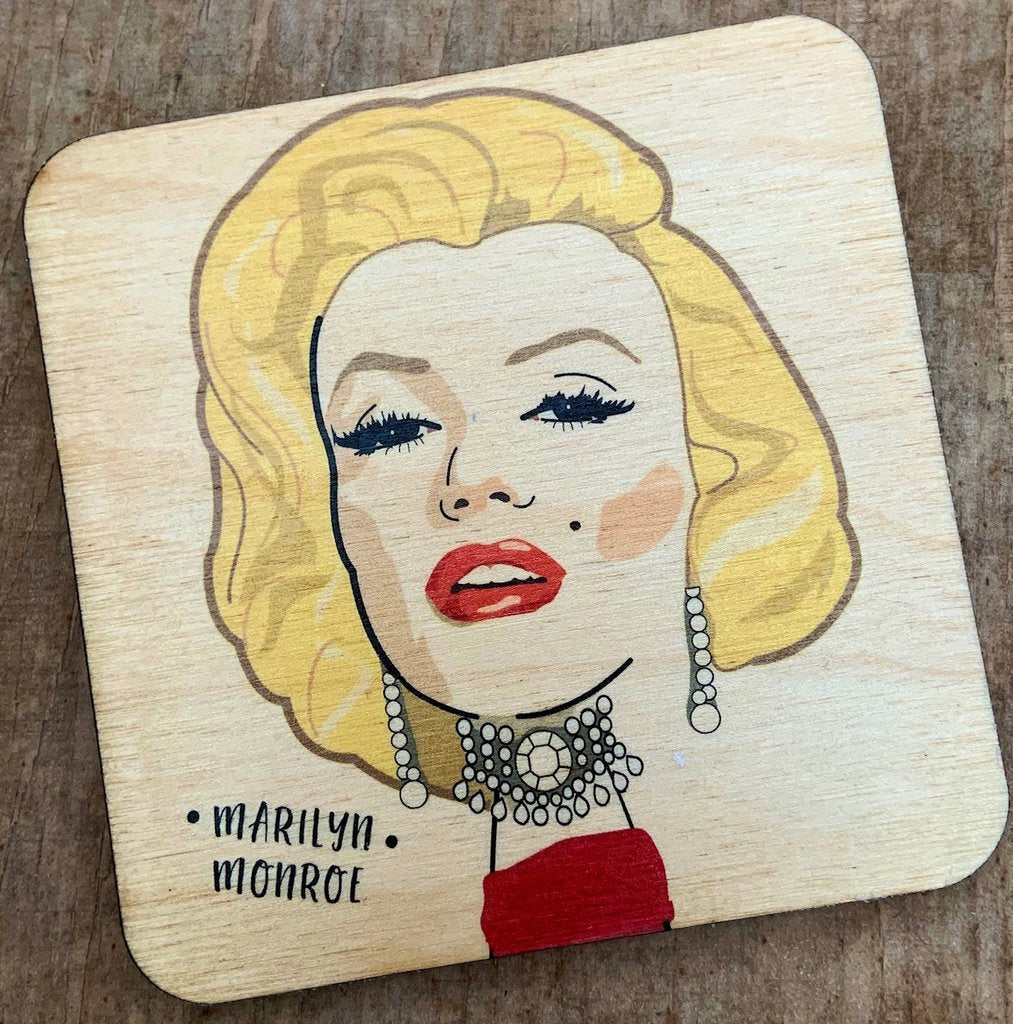 Marilyn Monroe Wooden Coaster