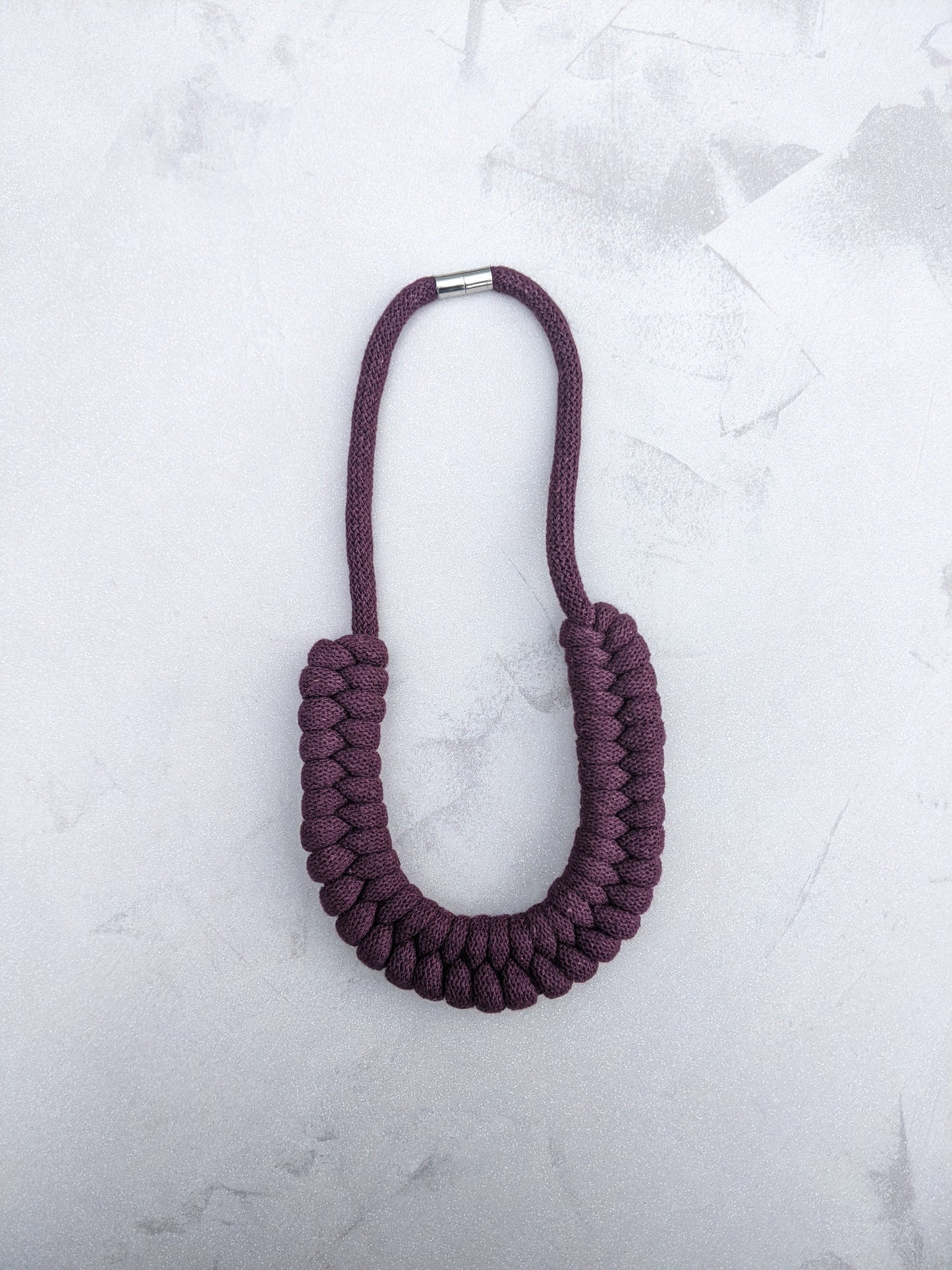 Recycled Cord Chunky Macrame Necklace
