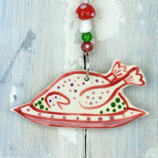 Ceramic Christmas Turkey Decoration