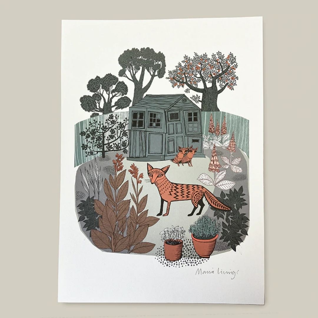 Fox In The Garden A3 Print