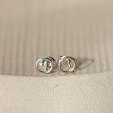 Load image into Gallery viewer, Geo Circle Sterling Silver Mini Stud Earrings
