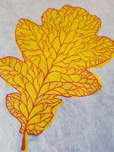 Load image into Gallery viewer, Oak Leaf Original Linocut Print
