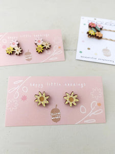 Neon Spot Flower Earrings