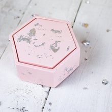 Load image into Gallery viewer, Pastel &amp; Silver Leaf Jesmonite Trinket Box - Colour Options Available
