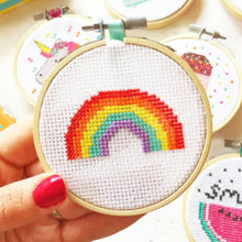 Load image into Gallery viewer, Rainbow Mini Cross Stitch Kit
