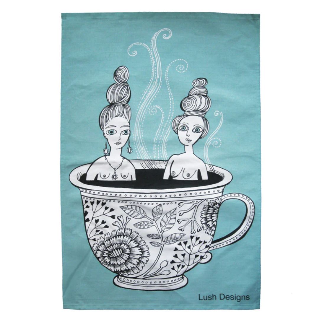 Tea Cup Ladies Tea Towel