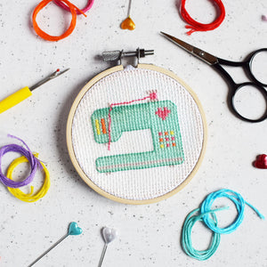 Sewing Machine Mini Cross Stitch Kit